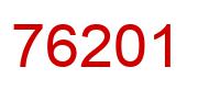 Number 76201 red image