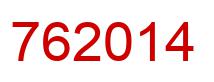 Number 762014 red image