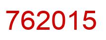 Number 762015 red image