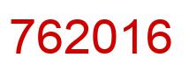 Number 762016 red image