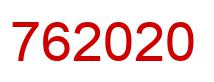 Number 762020 red image