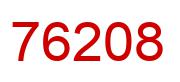 Number 76208 red image