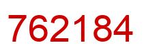 Number 762184 red image