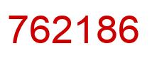 Number 762186 red image
