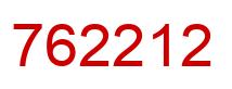 Number 762212 red image