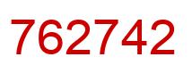 Number 762742 red image