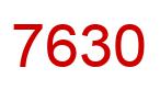 Number 7630 red image