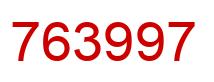 Number 763997 red image