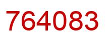 Number 764083 red image