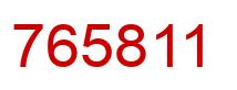 Número 765811 imagen rojo