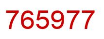 Number 765977 red image