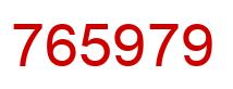 Number 765979 red image