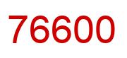Number 76600 red image