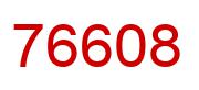 Number 76608 red image
