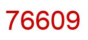 Number 76609 red image