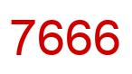Number 7666 red image