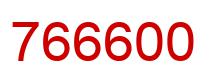 Number 766600 red image