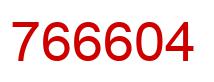 Number 766604 red image