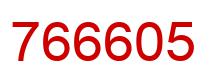 Number 766605 red image