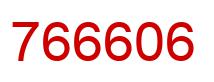 Number 766606 red image