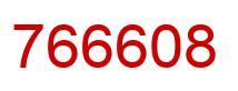Number 766608 red image