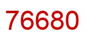 Number 76680 red image