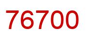 Number 76700 red image