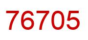 Number 76705 red image