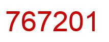Number 767201 red image