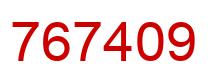 Number 767409 red image