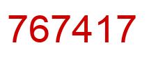 Number 767417 red image