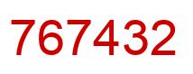 Number 767432 red image