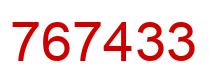 Number 767433 red image