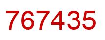 Number 767435 red image