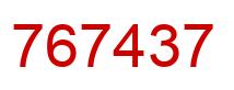 Número 767437 imagen rojo