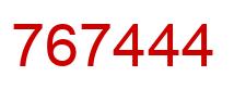 Número 767444 imagen rojo