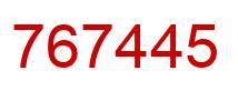 Number 767445 red image