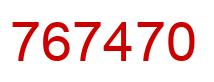 Number 767470 red image