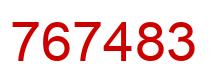 Number 767483 red image