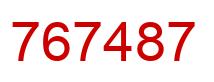 Number 767487 red image
