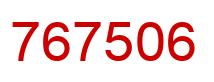 Number 767506 red image