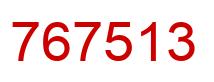 Número 767513 imagen rojo