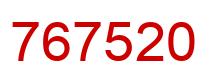 Number 767520 red image