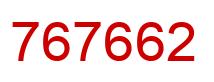 Number 767662 red image