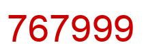 Número 767999 imagen rojo