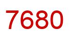 Number 7680 red image