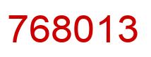 Número 768013 imagen rojo