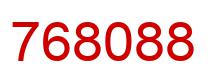 Number 768088 red image