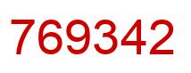 Number 769342 red image