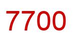 Number 7700 red image
